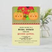 HerbstHalloween Bestes Brautparty Einladung (Stehend Vorderseite)