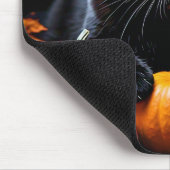 HerbstHalloween Black Cat & Pumpkins Mouse Pad Mousepad (Ecke)
