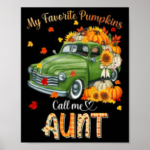 HerbstHalloween Fall Mein Lieblings-Kürbis ruft mi Poster