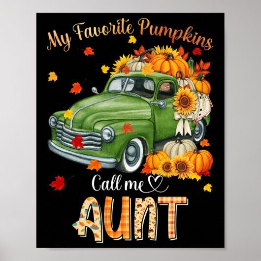 HerbstHalloween Fall Mein Lieblings-Kürbis ruft mi Poster (Vorne)
