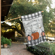 HerbstHalloween Kariert Pumpkin Monogramm