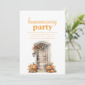 HerbstHalloween Party Einladung (Stehend Vorderseite)