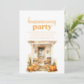 HerbstHalloween Party Einladung (Stehend Vorderseite)