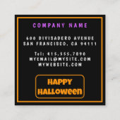 HerbstHalloween Populärkultur Quadratische Visitenkarte (Rückseite)