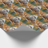 HerbstHamster in einer Walnuss-Muschel Geschenkpapier (Ecke)