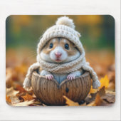 HerbstHamster in einer Walnuss-Muschel Mousepad (Vorne)