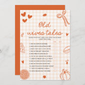 Herbsthandgezeichnete Alte Ehefrauen Maler Babydus Einladung (Vorne/Hinten)