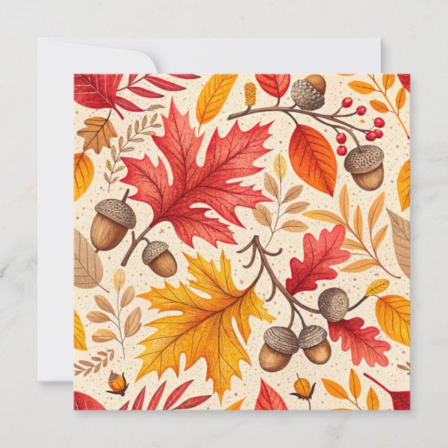 Herbstharmonie: Ein farbenfrohes Herbstmuster (Vorderseite)