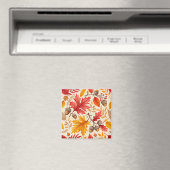 Herbstharmonie: Ein farbenfrohes Herbstmuster Magnet (In Situ (Geschirrspüler))