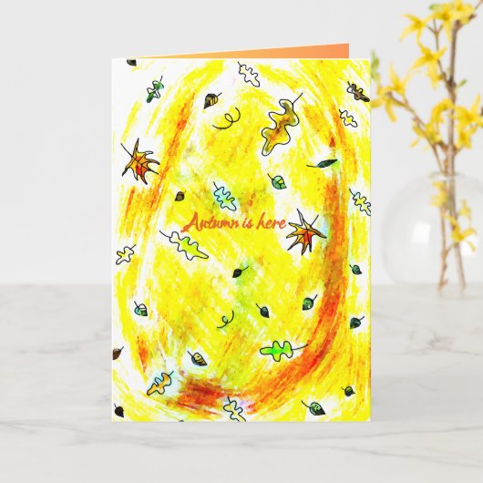 Herbsthauch (Herbst Baumhaus Sammlung) Karte (Gelbe Blume)
