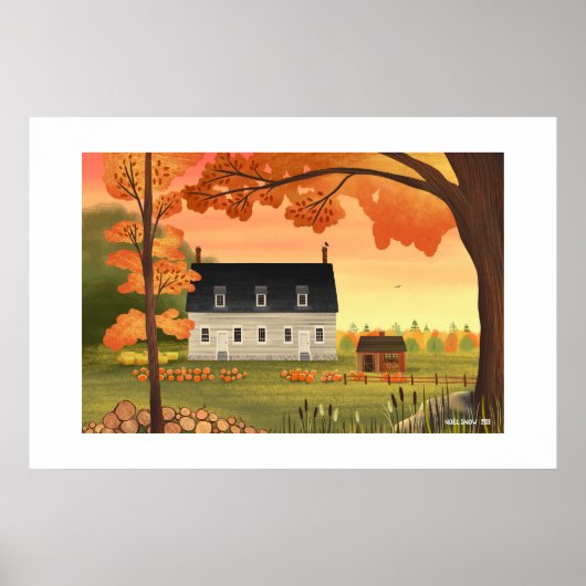 Herbsthaus Autumn Pumpen Large Print Poster (Vorne)