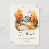 Herbsthaus | Neue Zuhause-Adresse Ankündigung (Vorderseite)