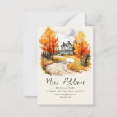 Herbsthaus | Neue Zuhause-Adresse Mitteilungskarte (Vorderseite)