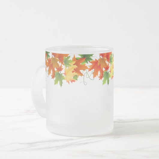 HerbstHerbstlaub Mattierte Tasse (Vorderseite Links)