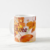 HerbstHerbstlaub Personalisierte Kaffee-Tasse, Cup Kaffeetasse (Vorderseite Links)