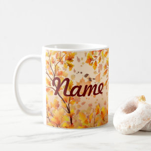 HerbstHerbstlaub Personalisierte Kaffee-Tasse, Cup Kaffeetasse