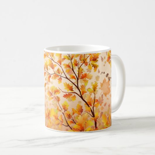 HerbstHerbstlaub Personalisierte Kaffee-Tasse, Cup Kaffeetasse (VorderseiteRechts)