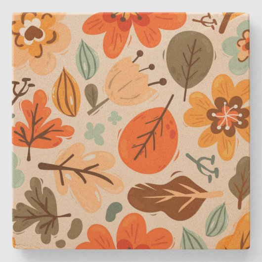 HerbstHerbstlaub Stone Untersetzer (Vorderseite)