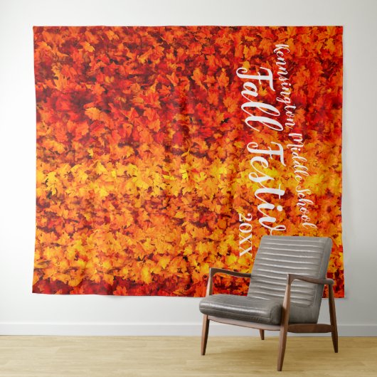 HerbstHerbstlaube | Benutzerdefinierter Hintergrun Wandteppich (Beispiel (Horizontal))