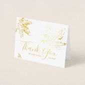 HerbstHerbstlaube | Rustikale Hochzeit Danke Gold Folienkarte (Vorderseite)