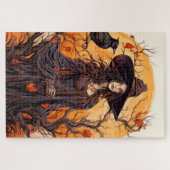 Herbsthexe | Frohe Halloween Puzzle (Horizontal)