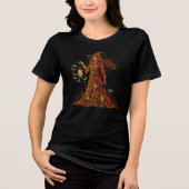 Herbsthexe mit Lantern Fall Vibes Tri-Blend Shirt (Vorderseite)