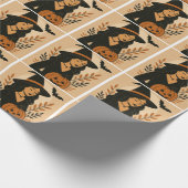 Herbsthexe mit Pumpkin | Vintag Halloween Geschenkpapier (Ecke)