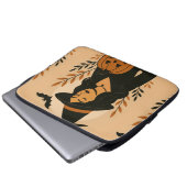 Herbsthexe mit Pumpkin | Vintag Halloween Laptopschutzhülle (Vorne Knopf)