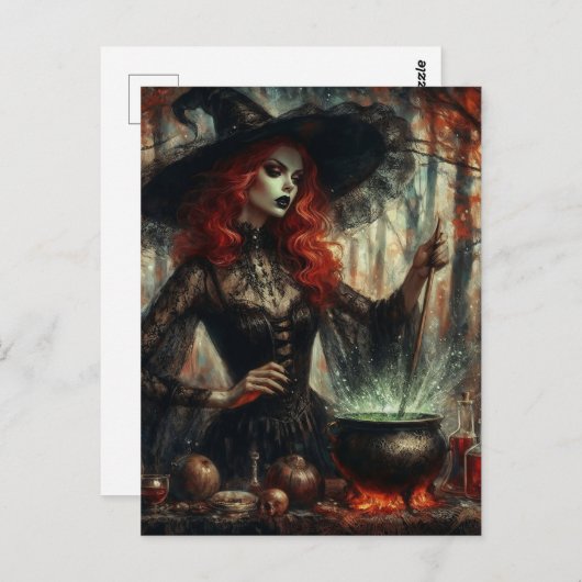 Herbsthexe Postkarte (Vorne/Hinten)