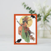 Herbsthexe Postkarte (Stehend Vorderseite)