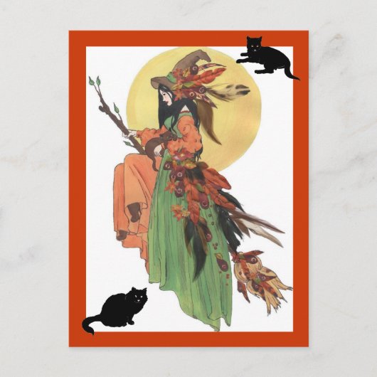 Herbsthexe Postkarte (Vorderseite)