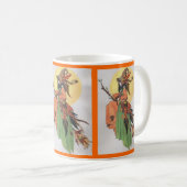 Herbsthexecollage mit Federn Kaffeetasse (VorderseiteRechts)