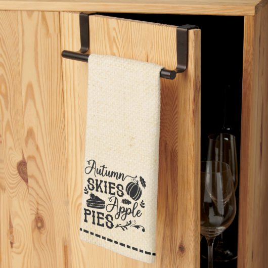 Herbsthimmel Apfelkuchen Mehlsack aussehen Geschirrtuch (Drittel gefaltet)