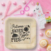 Herbsthimmel Apfelkuchen Mehlsack aussehen Pappteller (Party)