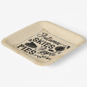 Herbsthimmel Apfelkuchen Mehlsack aussehen Pappteller (Gewinkelt)