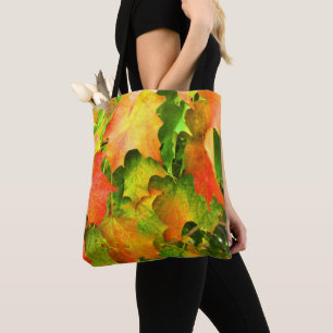 Herbsthinterlassen Herbstfarben orange-gelb Tasche