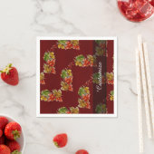 Herbsthinterlassen Muster Burgund Red Napkins Serviette (Beispiel)