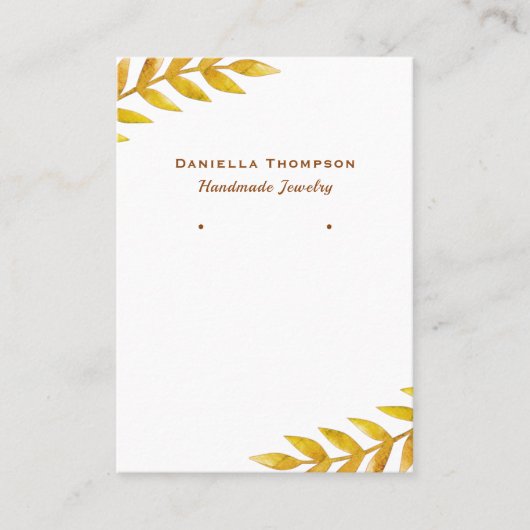 Herbsthinterlassen Wasserfarbenschmuck - Vorhaltsa Visitenkarte (Vorderseite)