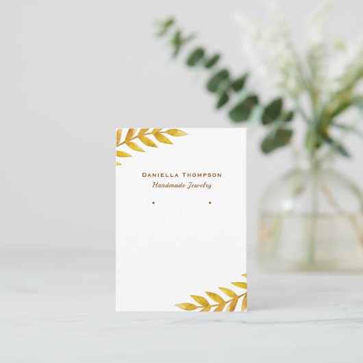 Herbsthinterlassen Wasserfarbenschmuck - Vorhaltsa Visitenkarte (Stehend Vorderseite)