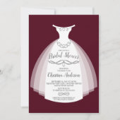 Herbsthobo Blumenbride Gown Brautparty Einladung (Vorderseite)