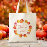 Herbsthochzeit Begrüßung in Liebe Tragetasche<br><div class="desc">Schöne Aquarell-Herbstlaube Set diese Hochzeitssuite außer der Erholung. Sie können den gesamten Text anpassen. Verfügbare Koordinationsgegenstände.</div>