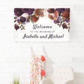 Herbsthochzeit Begrüßung Lila Pflaume Banner (Insitu)