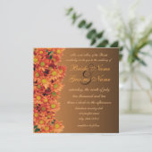 Herbsthochzeit der Blume Einladung (Stehend Vorderseite)