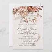 Herbsthochzeit der Blume Einladung (Vorderseite)