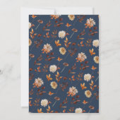 Herbsthochzeit der Marine Einladung (Rückseite)