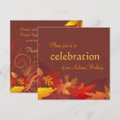 Herbsthochzeit - Einladung (Vorne/Hinten)