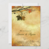 Herbsthochzeit Einladung Ahorn Blätter Orange (Vorderseite)