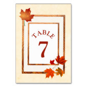 Herbsthochzeit - Hübscher Fall Tischnummer (Rückseite)