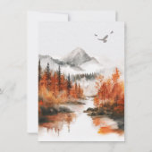 Herbsthochzeit im Wald Einladung (Rückseite)