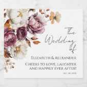 Herbsthochzeit in Burgund Schaumweinetikett (Einzelnes Label)